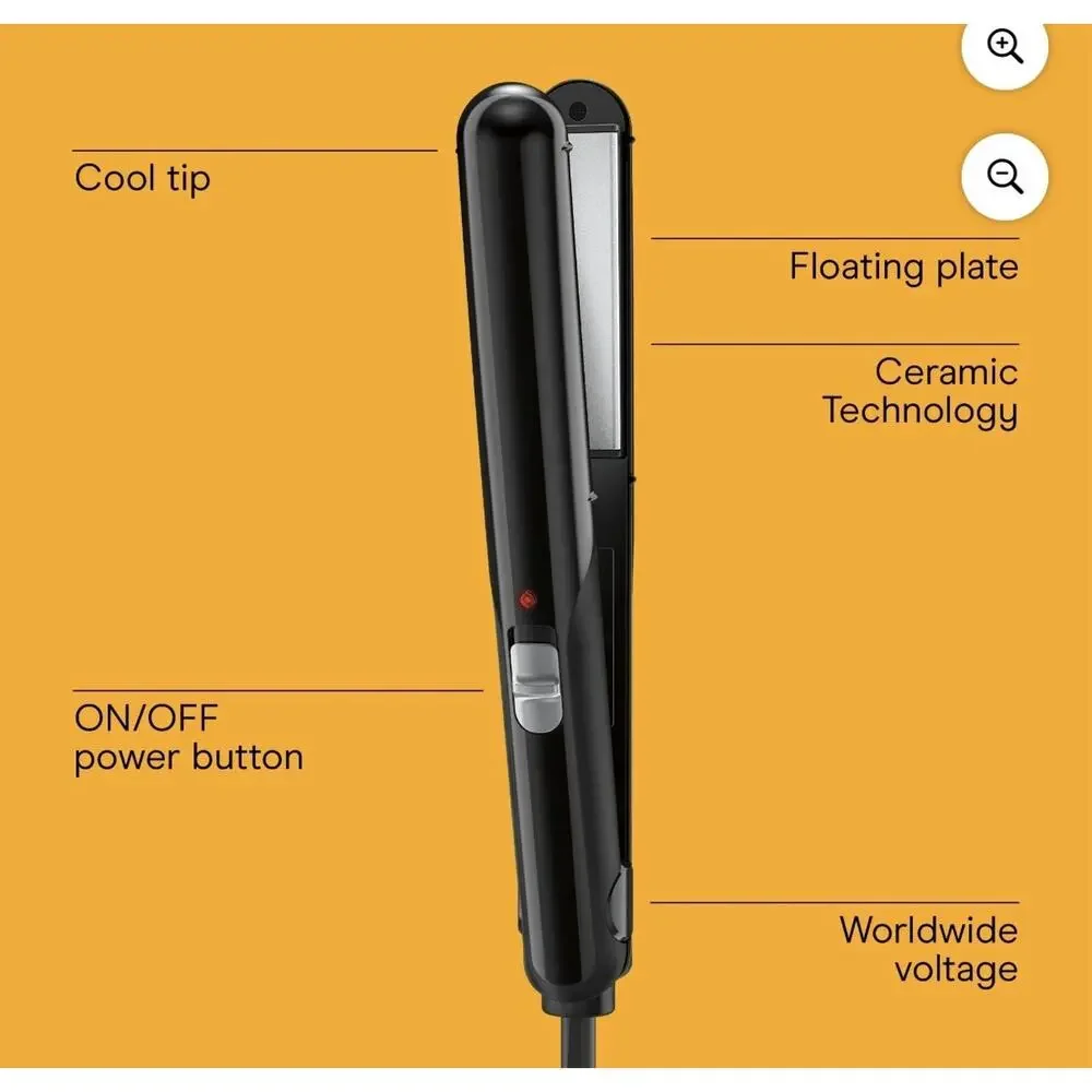 Conair Instant Heat 1″ Flat Iron Ceramic Plates – No Box